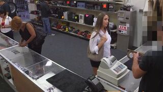 XXXPAWNSHOPS - Facialed pawnshop milf fingered on desk