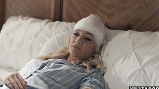 Busty blonde babe betrays bestie by having an affair with her BF (Jay Romero, Kenna James, Kayley Gunner)