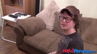 First time on camera blonde Mona Summers devours my dick and cum