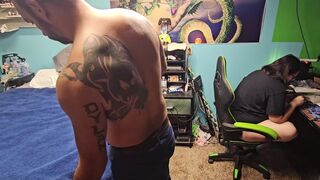 stepdad bounds me to a chair and fucks me hard creampies me hard