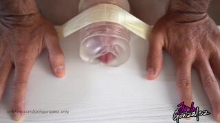 Clear Fleshlight Fuck and Cumshot - Transparent Male Sex Toy