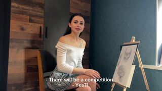 Влажные аргументы для ее победы! Студентка отдалась преподавателю!