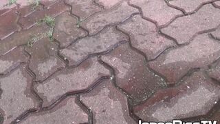 JAPAN PISS TV - Japanese amateur babes pissing all around the city
