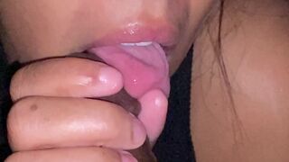 Slow crazy tongue action BJ