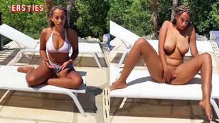 Ersties - Naomi fingert sich ausgiebig nach einem Bad im Pool