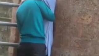 College Lovers Outdoor Romance Secretly Captured
