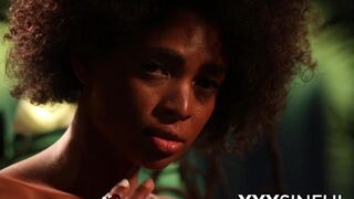 XXX SINFUL - Slow motion teasing and pussy play with cute Ebony babe