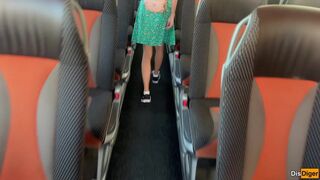 Crazy Man Takes Out His Cock On Public Bus - But Girl Doesn't Lose Her Head And Helps Him Cum